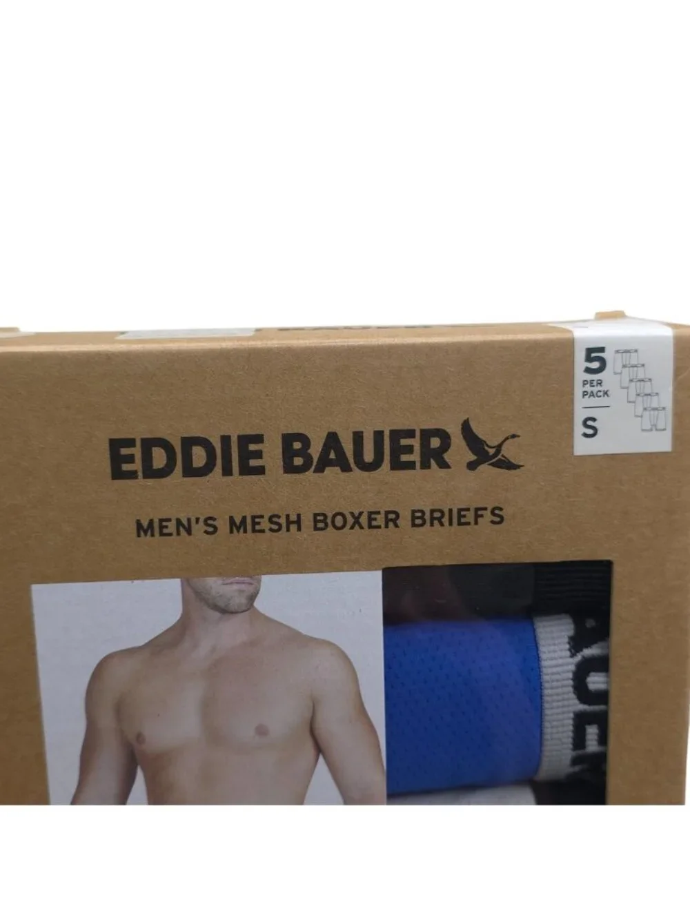 Eddie Bauer Mesh Boxer Briefs 5-Pack Small Breathable 4-Way Stretch Performance